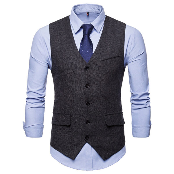 B Men Gent Suit Waistcoat YQH-M49 - Image 4